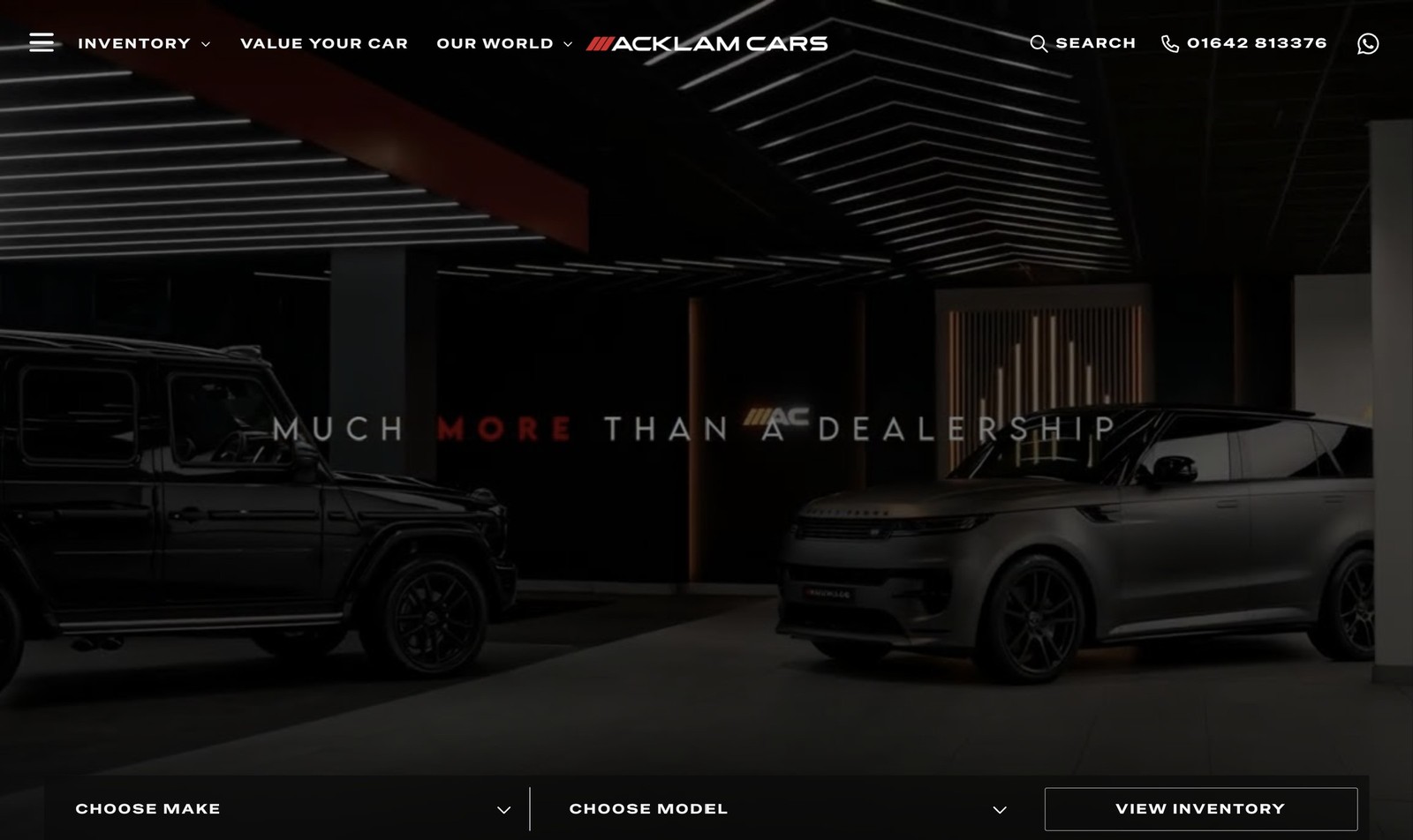 Acklam Cars website