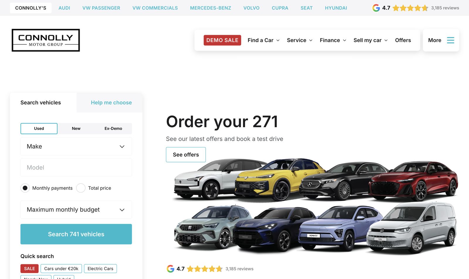 Connolly Motor Group website