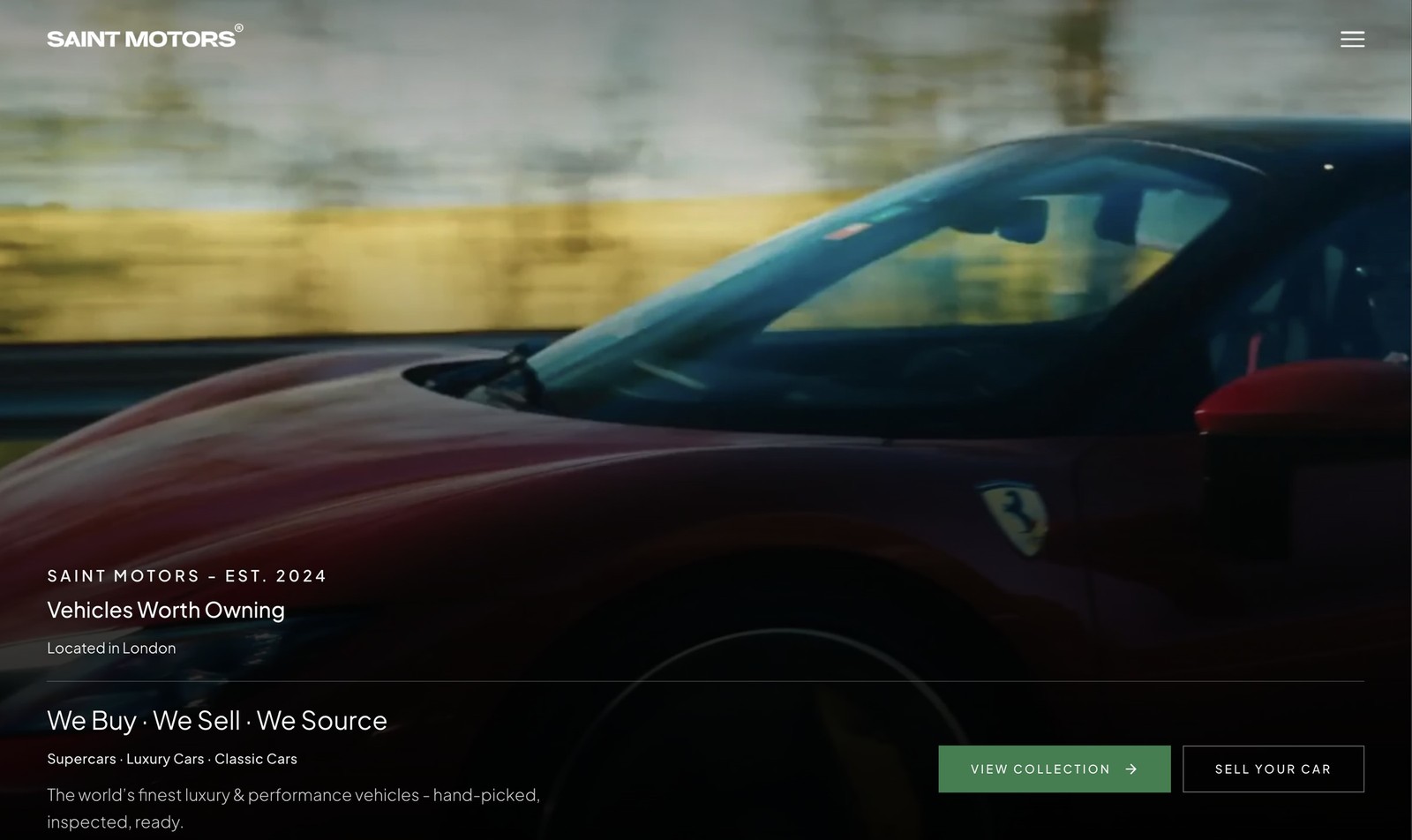 Saint Motors website